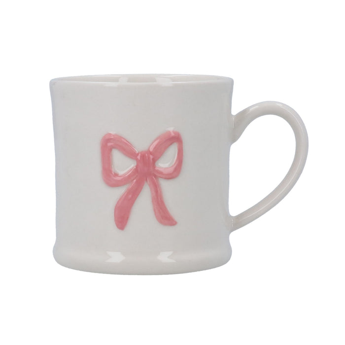 Gisela Graham Pink Bow Stoneware Mini Mug