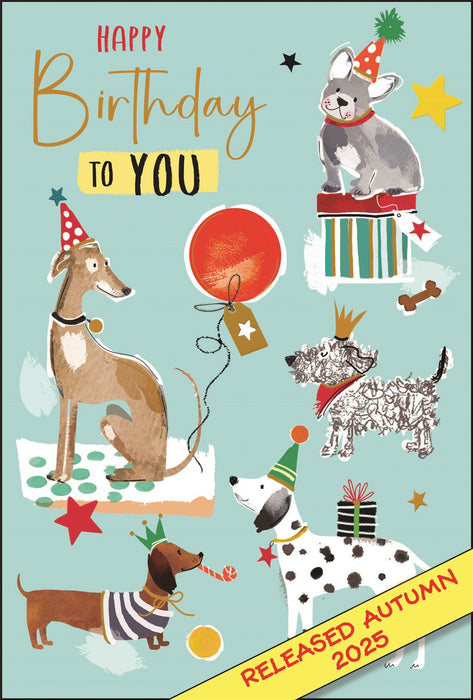 Jonny Javelin 'Happy Birthday To You Dogs' Birthday Card