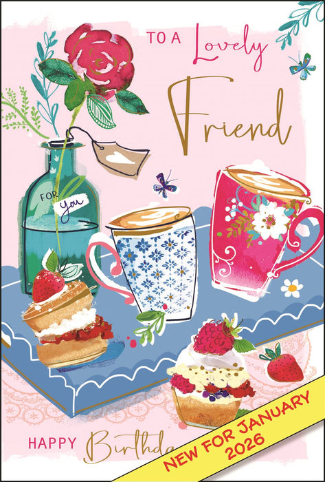 Jonny Javelin 'To A Lovely Friend' Birthday Card