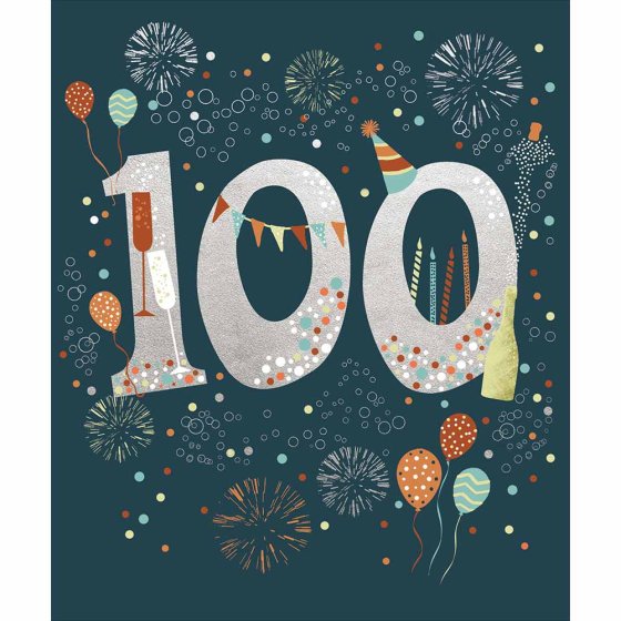Woodmansterne '100th Birthday Sparkle' Birthday Card