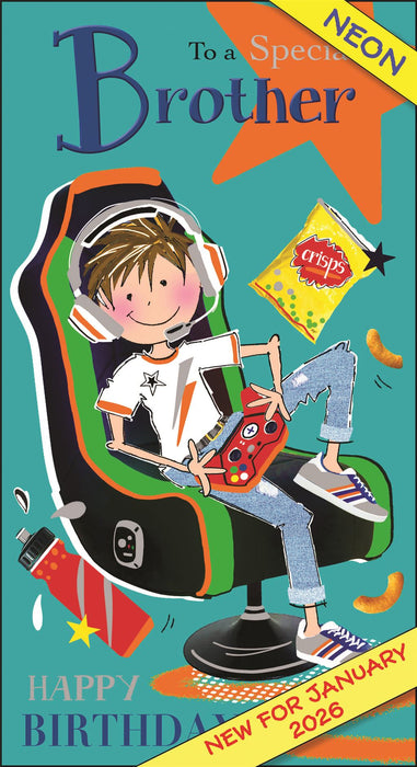 Jonny Javelin 'To A Special Brother' Birthday Card