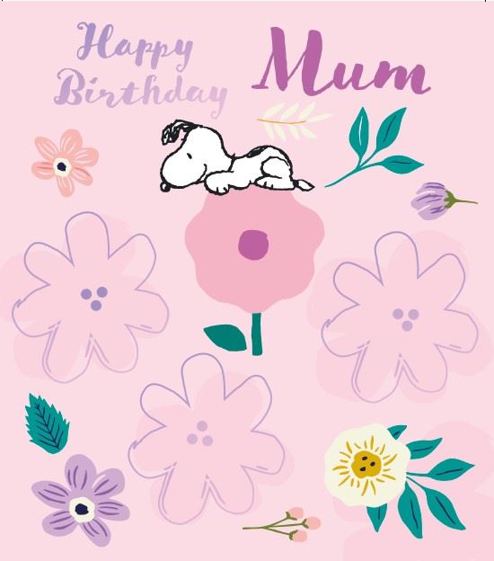 Words & Wishes 'Happy Birthday Mum' Birthday Card