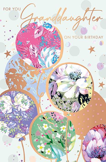 Words & Wishes 'For You Granddaughter' Birthday Card