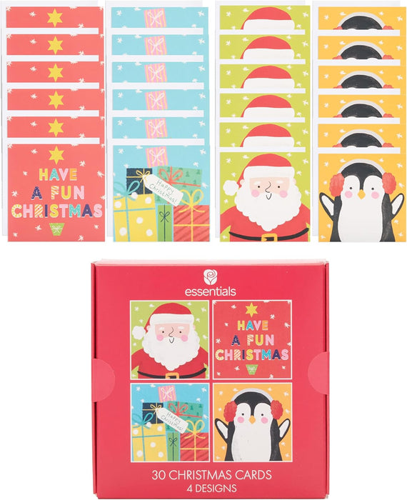 UKG 'Open Cards' Christmas Card Boxed Pack Of 30