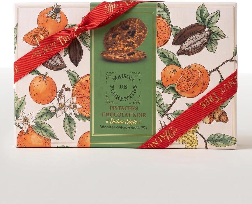 Walnut Tree Dubai Style Dark Chocolate Pistachio Florentines Box