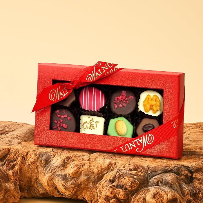Walnut Tree Medium Gift Box of Chocolate Marzipan Cakes