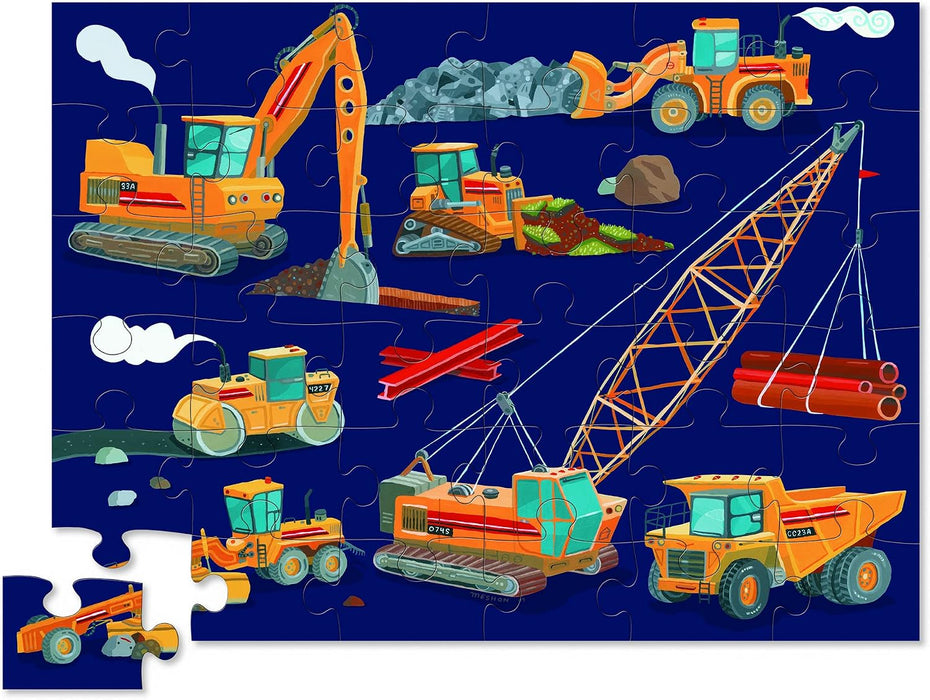 Crocodile Creek Construction Zone Jigsaw 36-Piece