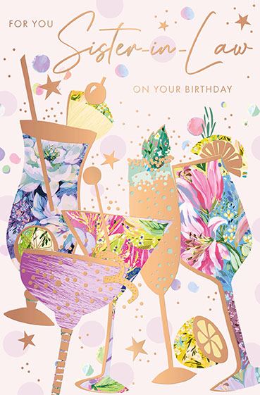 Words & Wishes 'For You Sister-In-Law' Birthday Card