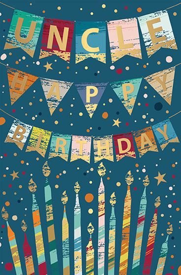 Words N Wishes 'Uncle Happy Birthday' Birthday Card