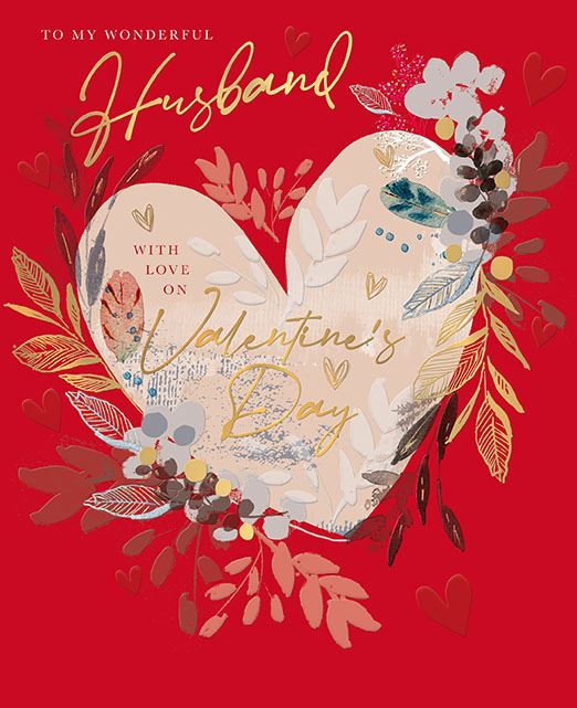 Words N Wishes 'To My Wonderful Husband' Valentine Card