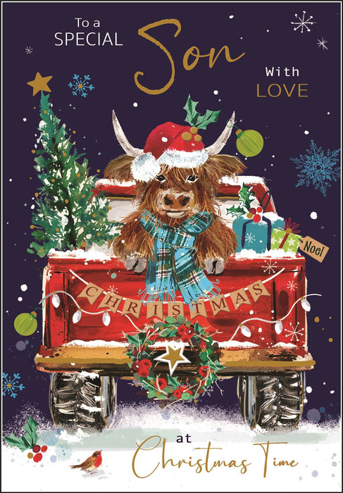 Jonny Javelin 'To A Special Son With Love' Christmas Card