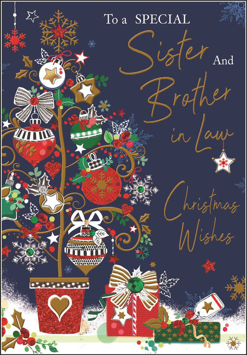 Jonny Javelin 'To A Special Sister And Brother In Law Snowmen' Christmas Card