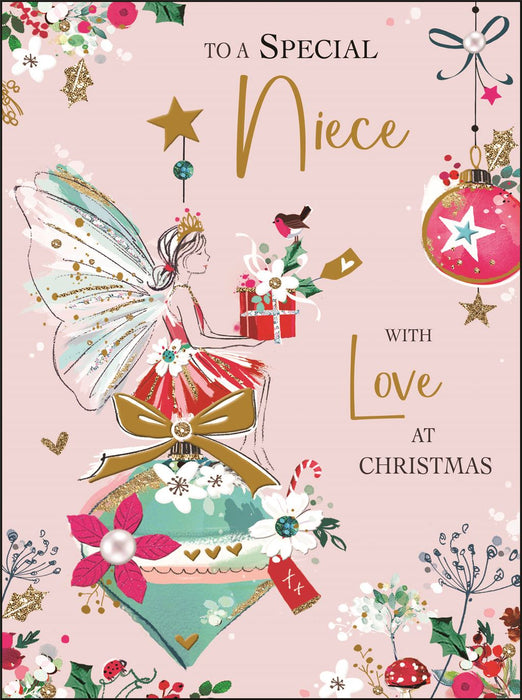 Jonny Javelin 'To A Special Niece Fairy' Christmas Card