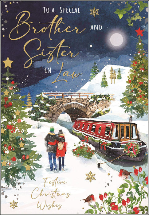Jonny Javelin 'To A Special Brother & Sister In Law Barge' Christmas Card