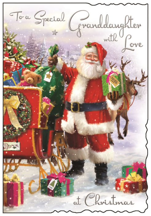Jonny Javelin 'To A Special Granddaughter Santa Sleigh' Christmas Card