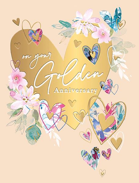 Words N Wishes 'On Your Golden Anniversary' Anniversary Card