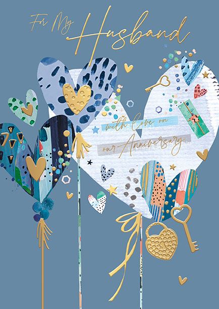 Words N Wishes 'To My Husband With Love On Our Anniversary' Anniversary Card