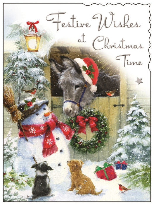 Jonny Javelin 'Festive Wishes At Christmas Time' Christmas Card