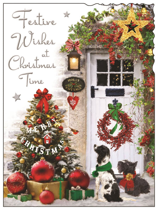 Jonny Javelin 'Festive Wishes At Christmas Time Front Door' Christmas Card