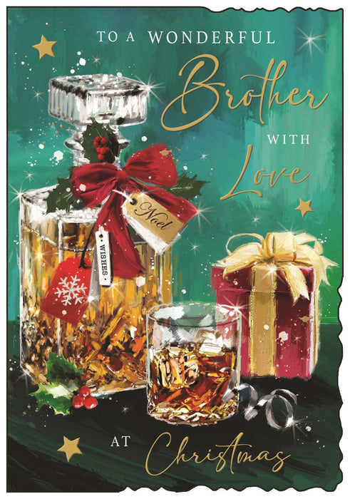 Jonny Javelin 'To A Special Brother Whisky' Christmas Card