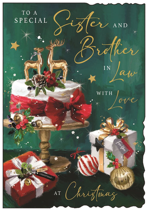 Jonny Javelin 'To A Special Sister And Brother In Law Cake' Christmas Card