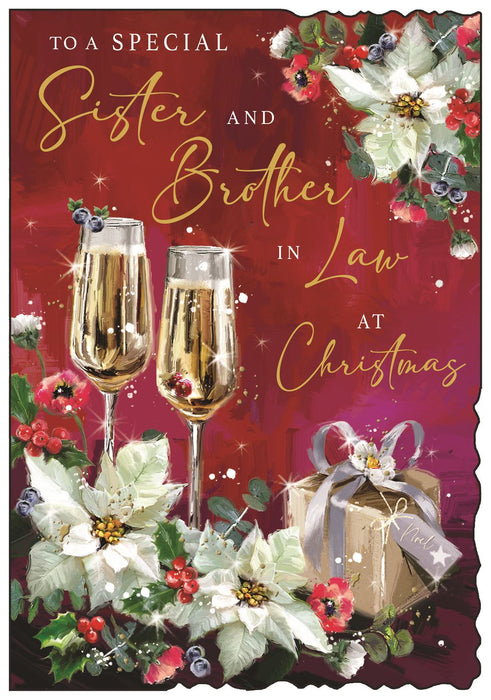 Jonny Javelin 'To A Special Sister And Brother In Law Champagne' Christmas Card