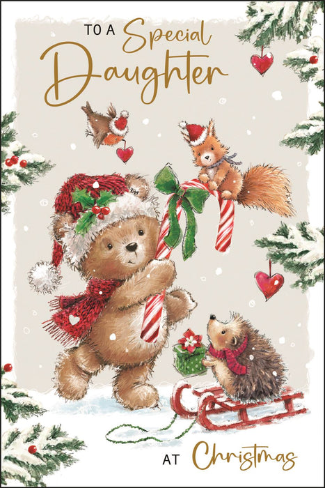 Jonny Javelin 'To A Special Daughter Candy Cane' Christmas Card