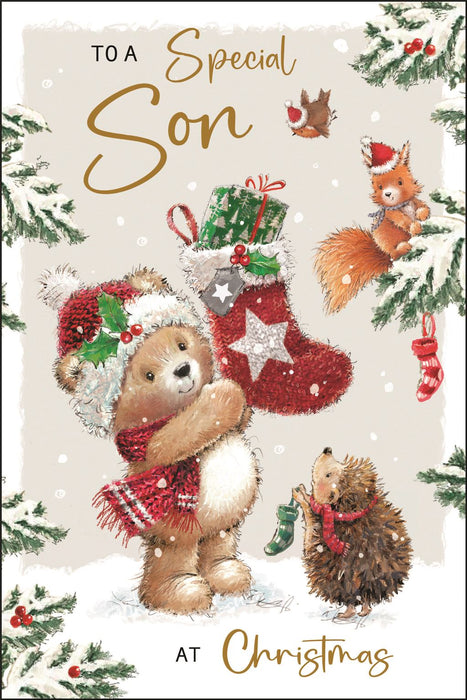 Jonny Javelin 'To A Wonderful Son At Christmas' Christmas Card