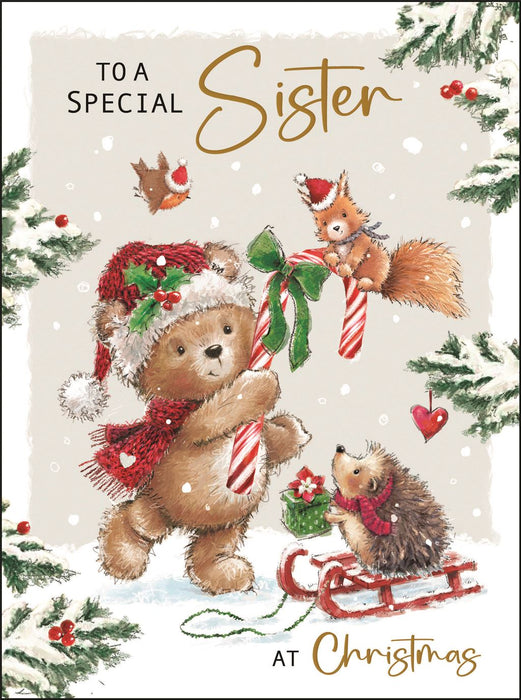 Jonny Javelin 'To A Special Sister' Christmas Card