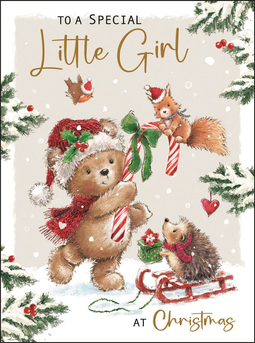 Jonny Javelin 'To A Special Little Girl' Christmas Card
