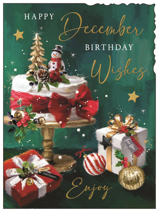 Jonny Javelin 'Happy December Birthday Wishes' Christmas Card
