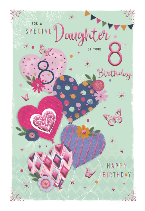 ICG 'To A Wonderful Daughter 8 Today' Birthday Card