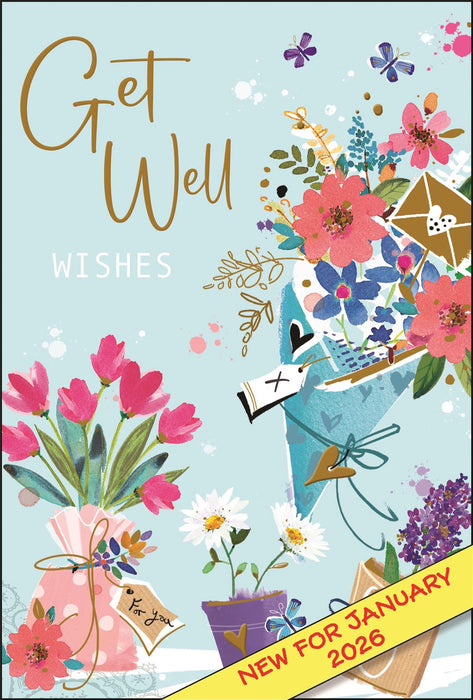 Jonny Javelin 'Get Well Wishes' Get Well Soon Card
