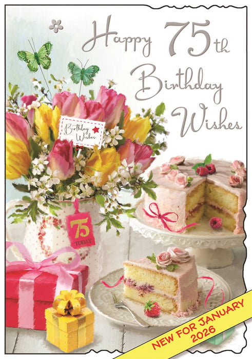 Jonny Javelin 'Happy 75th Birthday Wishes' Birthday Card