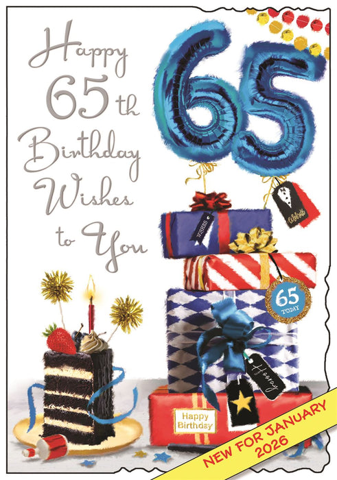 Jonny Javelin 'Happy 65th Birthday Wishes' Birthday Card