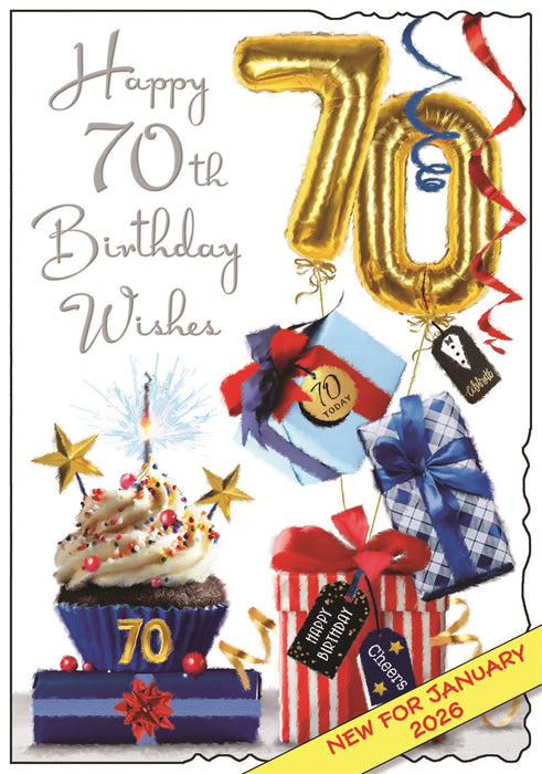 Jonny Javelin 'Happy 70th Birthday Wishes' Birthday Card