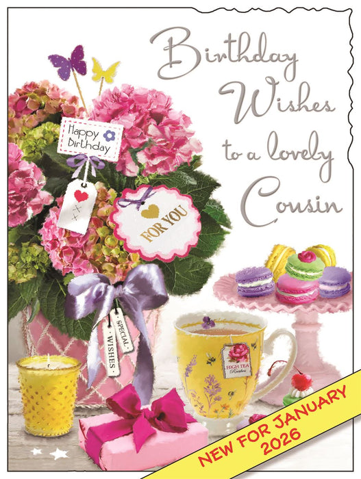 Jonny Javelin 'To A Lovely Cousin' Birthday Card