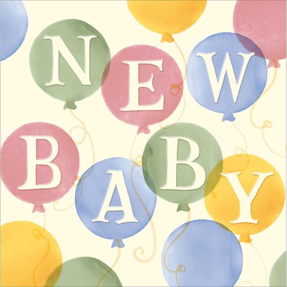 Woodmansterne Emma Bridgewater 'Welcome Little One' New Baby Card