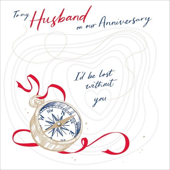 Woodmansterne 'For My Husband On Our Anniversary' Anniversary Card