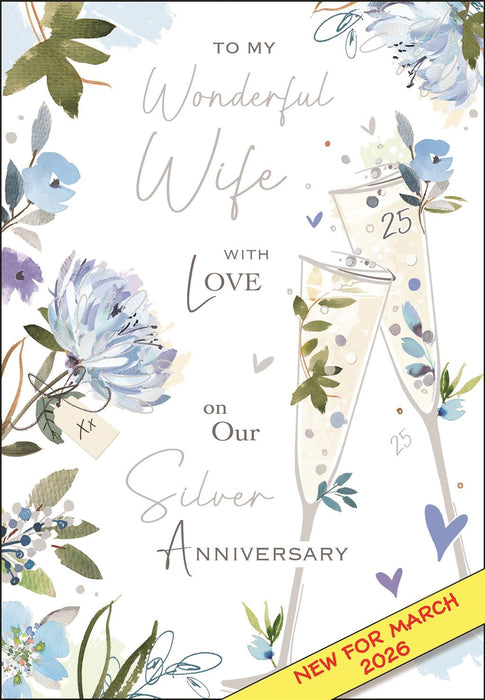Jonny Javelin 'To My Wonderful  Wife With Love' Anniversary Card