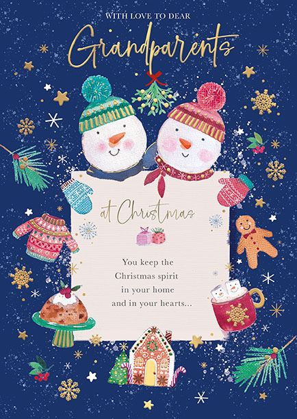 Words N Wishes "With Love To Dear Grandparents" Christmas Card