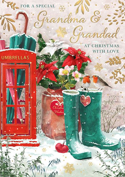 Words N Wishes "For A Special Grandma & Grandad" Christmas Card