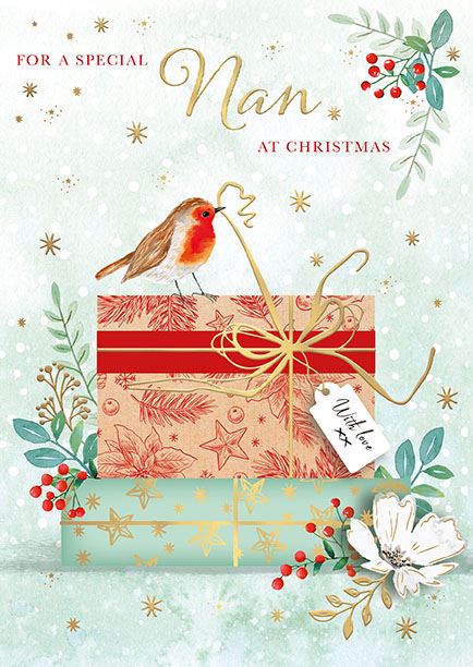 Words N Wishes "For A Special Nan" Christmas Card