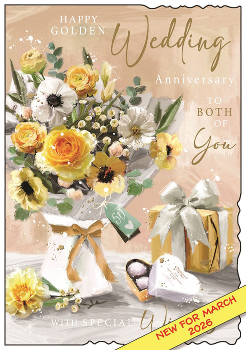 Jonny Javelin 'Happy Golden Wedding Anniversary' Anniversary Card