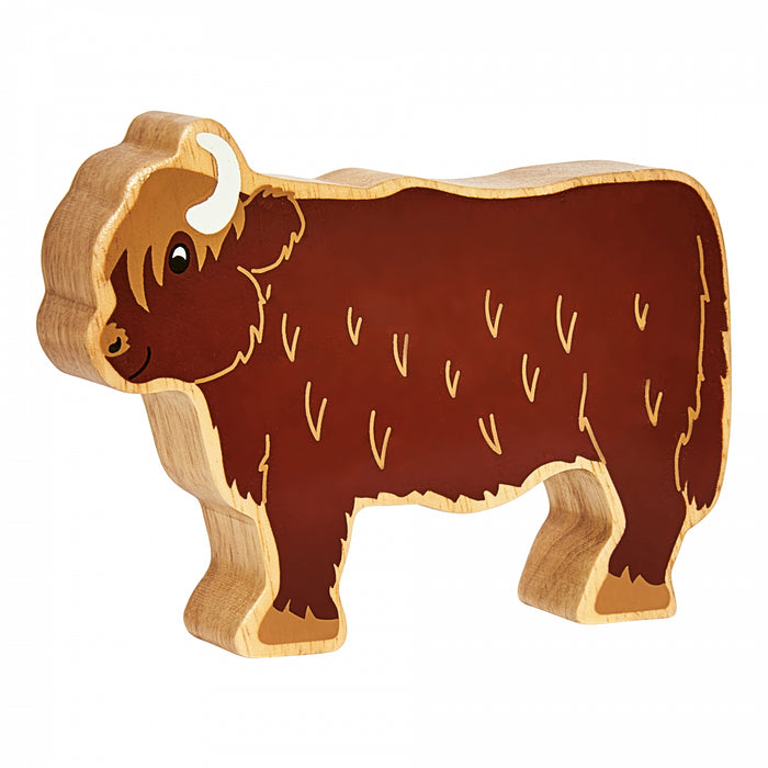 Lanka Kade Wooden Brown Highland Cow Toy