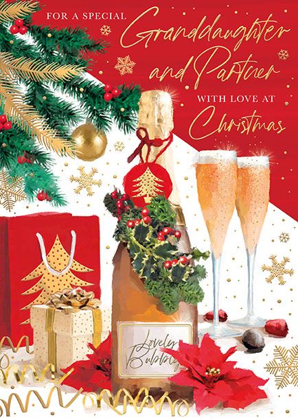 Words N Wishes 'To A Special Granddaughter And Partner' Christmas Card