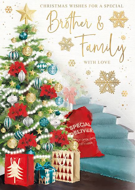 Words N Wishes 'For A Special Brother & Family' Christmas Card