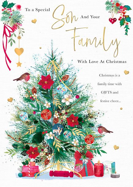 Words N Wishes 'To A Special Son & Family' Christmas Card