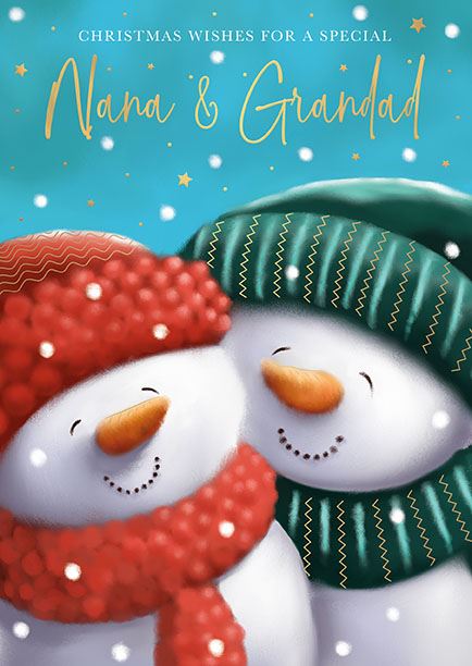 Words N Wishes "For A Special Nana And Grandad" Christmas Card