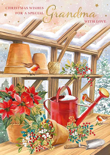 Words N Wishes "Christmas Wishes For A Special Grandma" Christmas Card